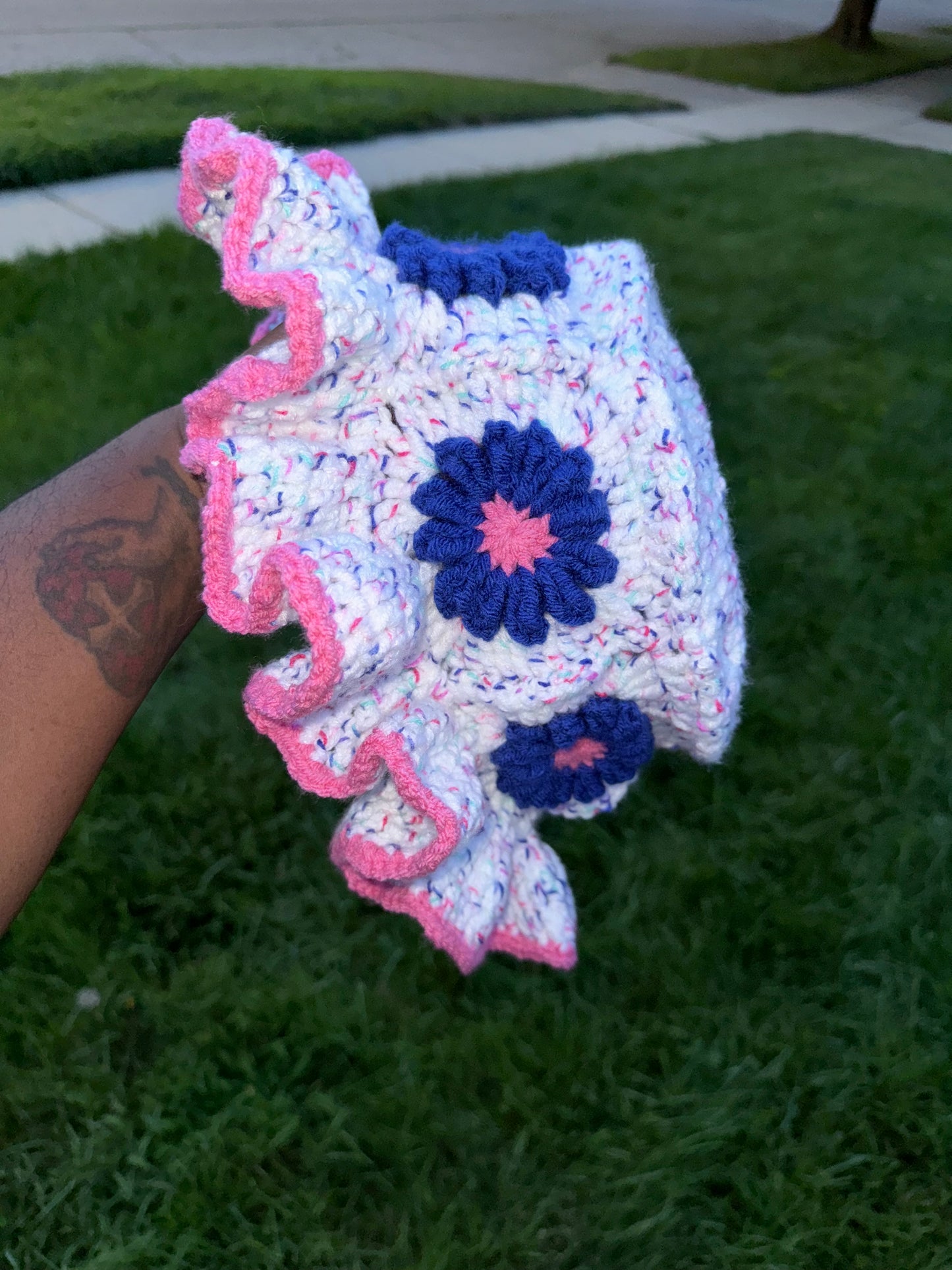 Custom Flower Crochet Bucket Hats