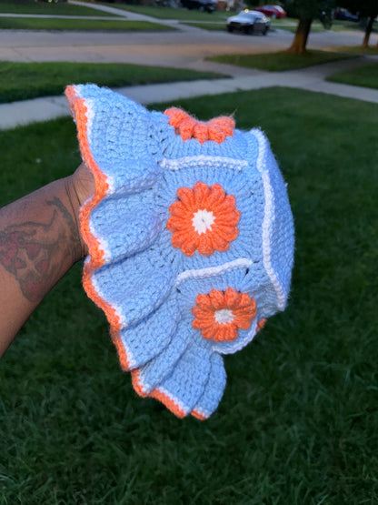 Custom Flower Crochet Bucket Hats